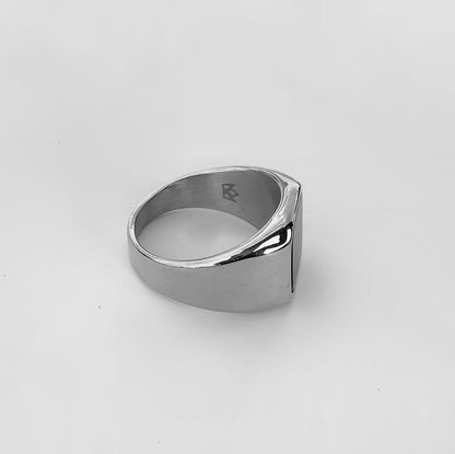 Square Agate Ring [Silver]
